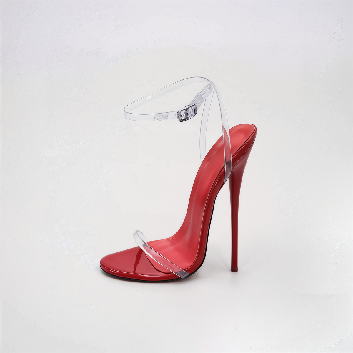 Barely There Clear Strap High Heel Stiletto Sandals