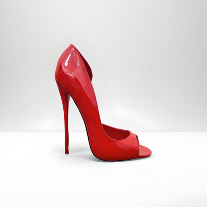Patent d'orsay peep toe 14cm stiletto pumps