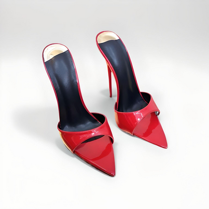 Stiletto pointed toe high heel mules 16cm