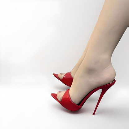 Stiletto pointed toe high heel mules 16cm