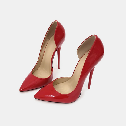 Patent Pointed High Heel Stiletto D’Orsay Pumps