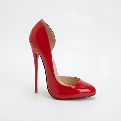 D'Orsay round toe stiletto pumps