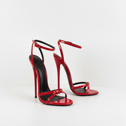 Cross Strap Ultra Stiletto Sandals - High Heels 16cm