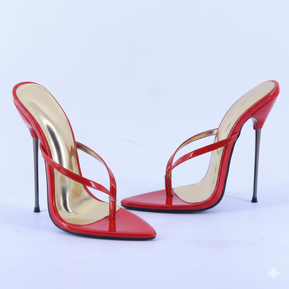 Sandales à talon aiguille en métal ultra fines 13 cm ou 16 cm