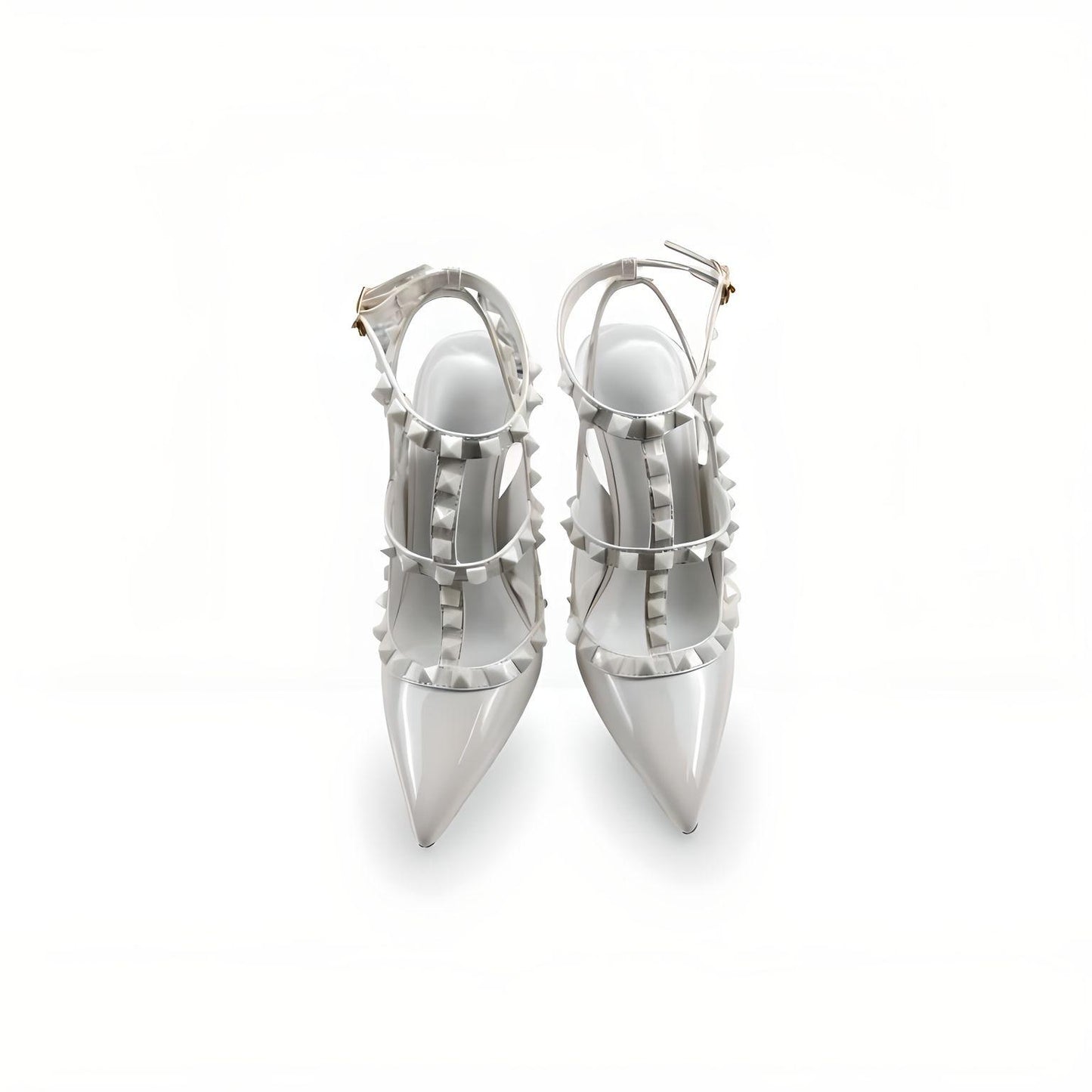 Rivet spike stiletto pumps