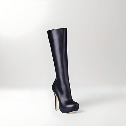 Fetish mid calf stiletto boots 15-16.5cm