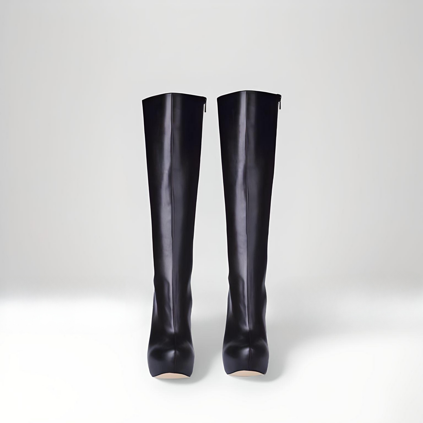 Fetish mid calf stiletto boots 15-16.5cm