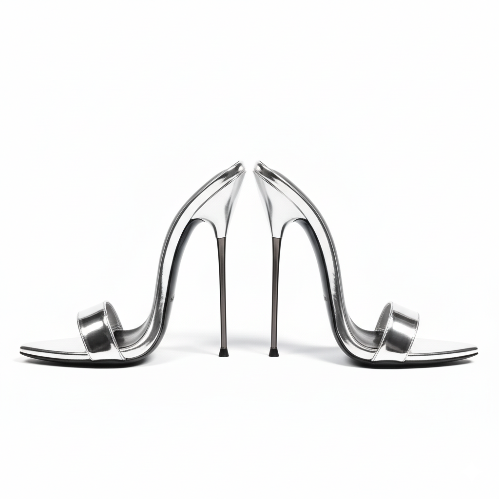 Sandales à talon aiguille en métal ultra fines 13 cm ou 16 cm