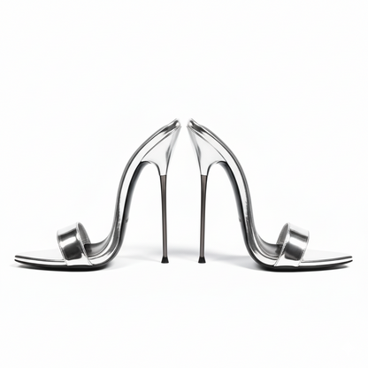 Sandales à talon aiguille en métal ultra fines 13 cm ou 16 cm
