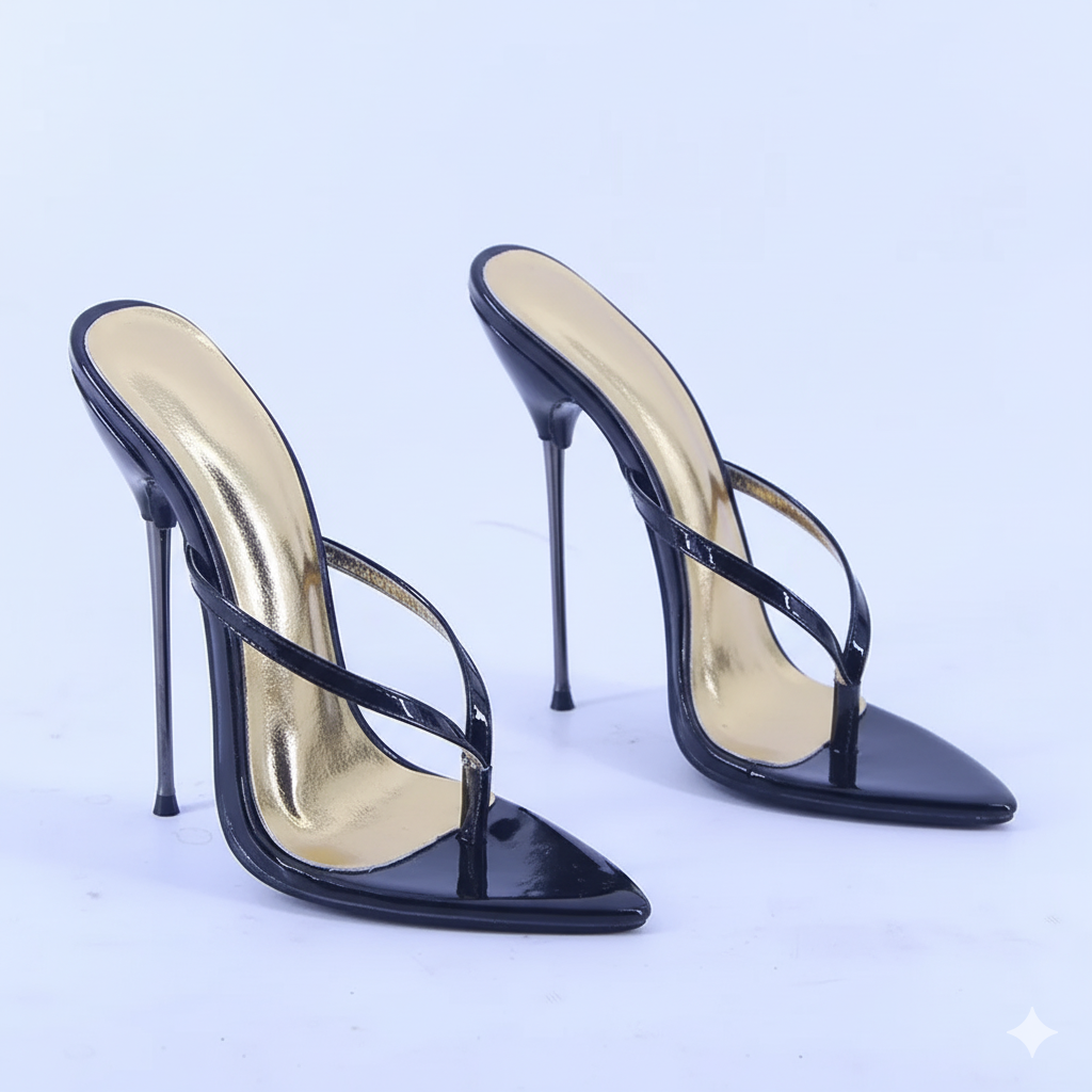 Sandales à talon aiguille en métal ultra fines 13 cm ou 16 cm