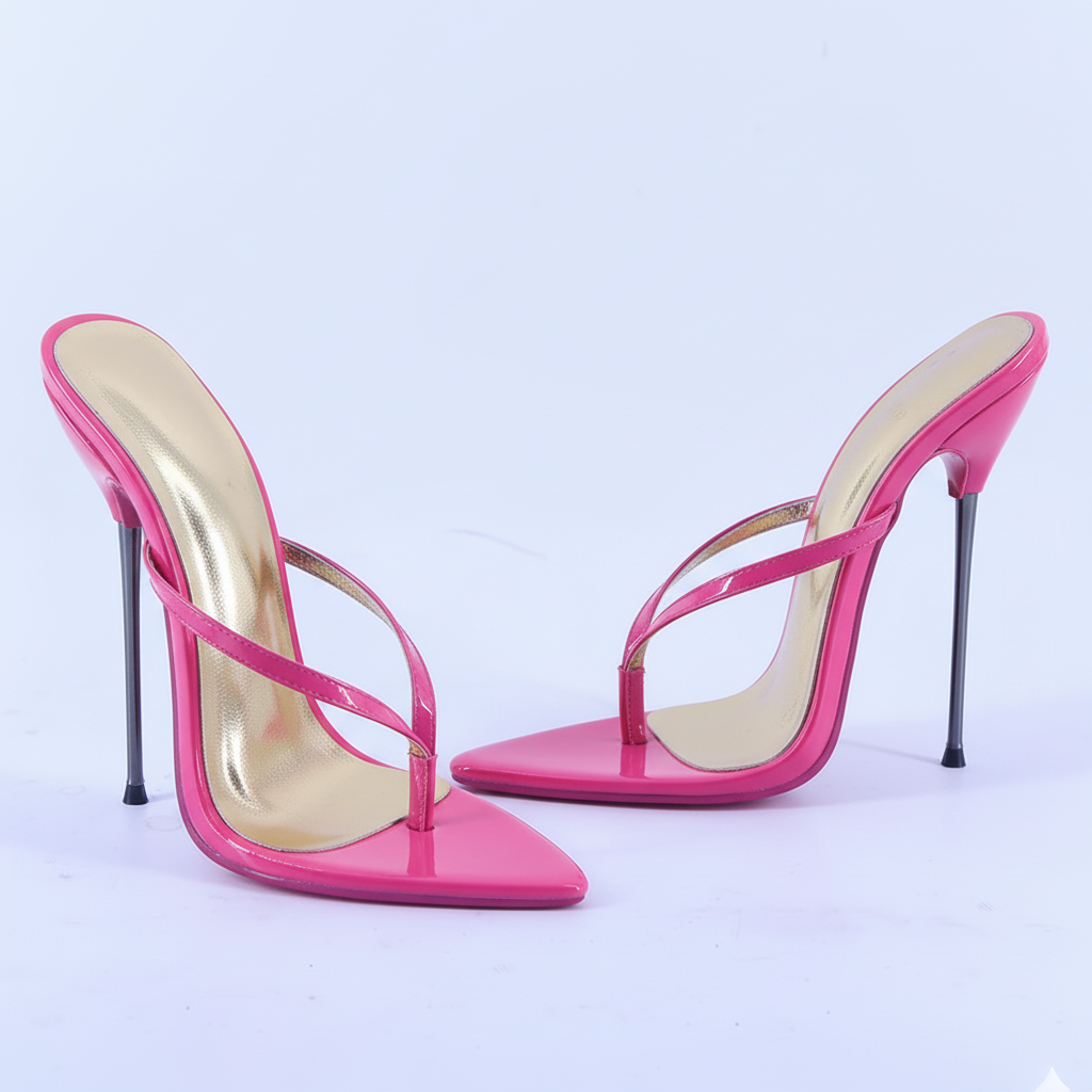 Sandales à talon aiguille en métal ultra fines 13 cm ou 16 cm