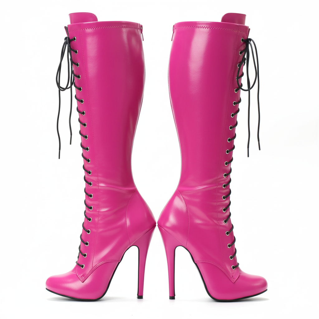 Vintage stiletto knee boots 14cm 5.5"