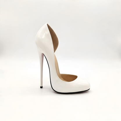D'Orsay round toe stiletto pumps
