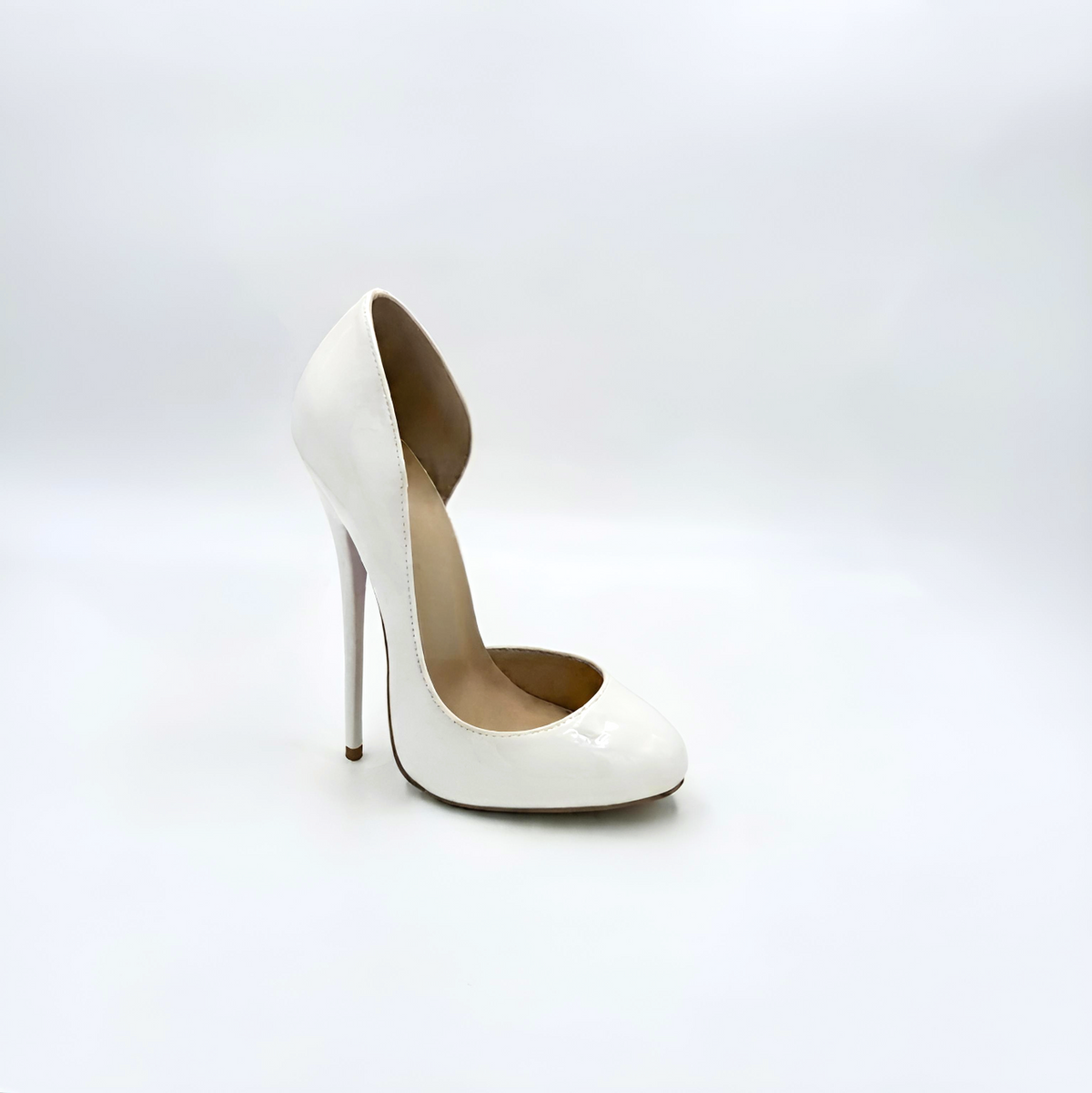 D'Orsay round toe stiletto pumps