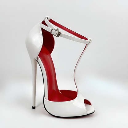 T-bar Peep Toe Stiletto High Heel Pumps