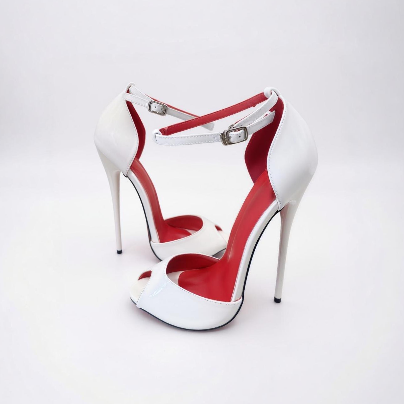 T-bar Peep Toe Stiletto High Heel Pumps