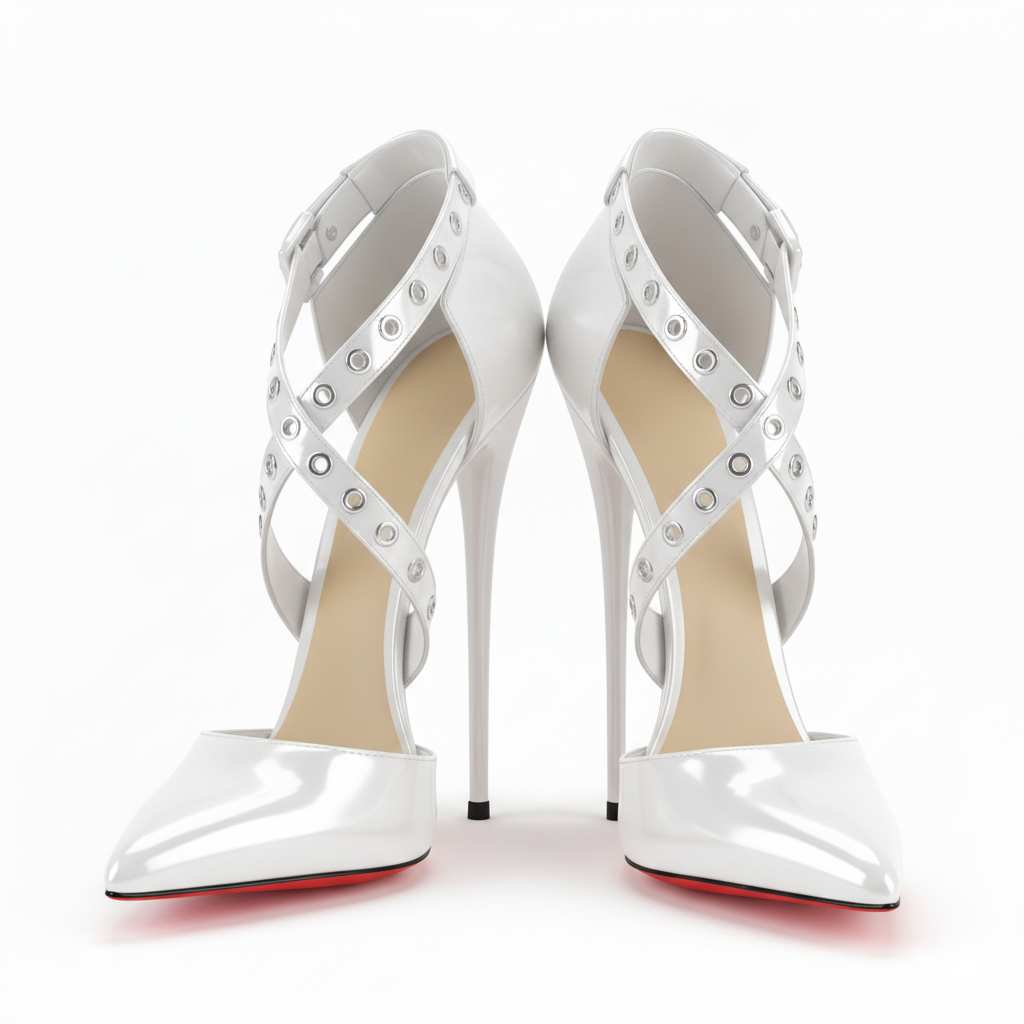 Pointed Criss Cross Front Stiletto Pumps 16cm
