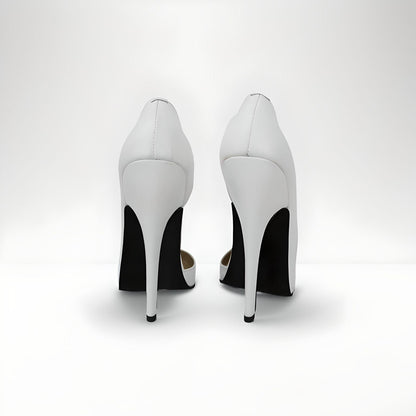 Retro Echtleder D'Orsay Stilettos 10-16cm