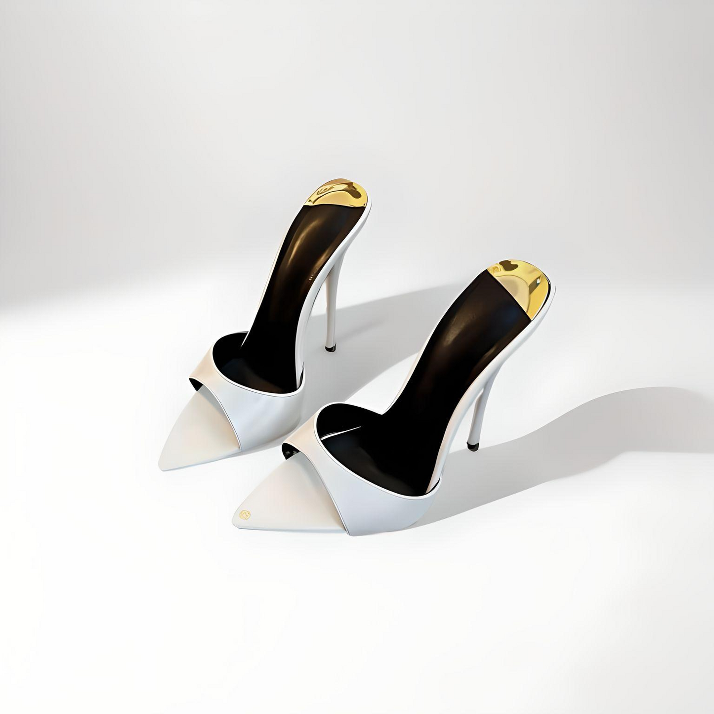 Stiletto pointed toe high heel mules 16cm